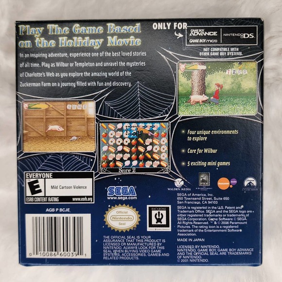 Charlotte's Web (Nintendo Game Boy Advance, 2006) Video Game Y2K - Picture 4 of 4